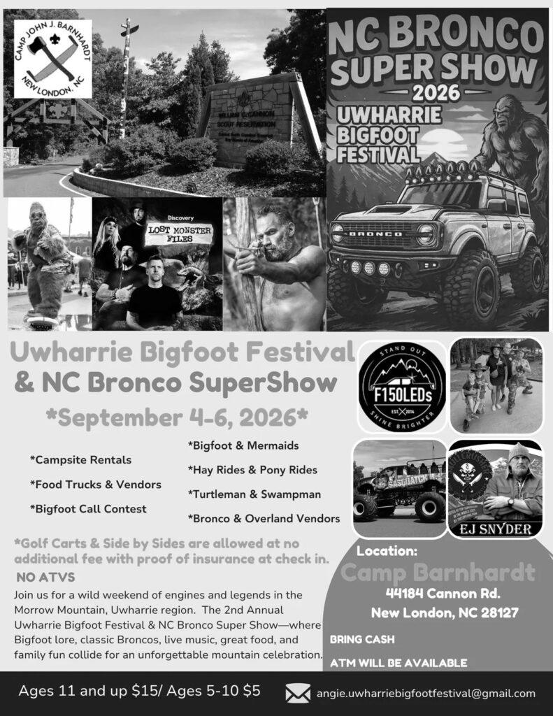2026 Uwharrie Bigfoot Festival